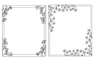 Set of Decorative Flower frames border , floral frame border, card, invitation, wedding frame border 