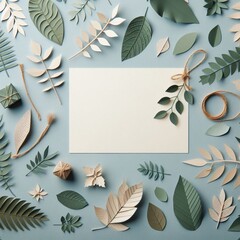 frame with leaves