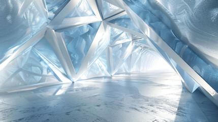 Triangular tunnel futuristic concept