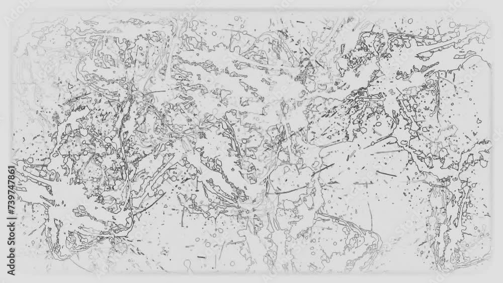 Poster grunge and textured line art shapes in fast loop motion abstract background