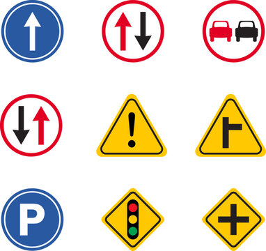 Road Traffic signs vector collection