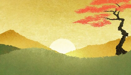 雅な和風イメージの背景イラスト