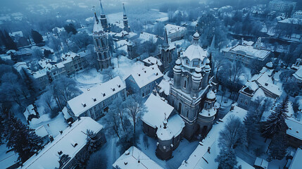 Vologda cathedral winter landscape