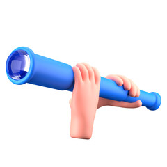 Hand Gesture Hold Telescope Travel