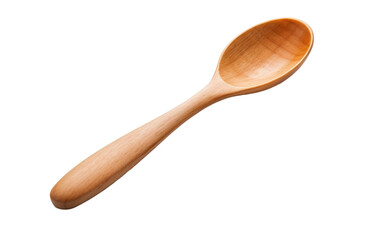 A wooden spoon. on a White or Clear Surface PNG Transparent Background.