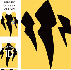 Abstract lightning concept vector jersey pattern template for printing or sublimation sports uniforms football volleyball basketball e-sports cycling and fishing Free Vector.