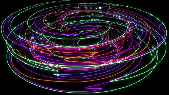Color circle glow omni lights move endless 4k