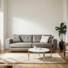 modern living room interior design with white sofa 