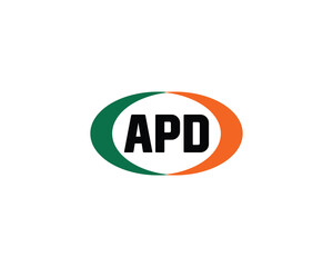 APD logo design vector template