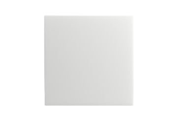 A photo of a white square tile. on a White or Clear Surface PNG Transparent Background.