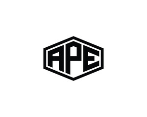 APE logo design vector template