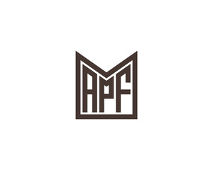 APF logo design vector template