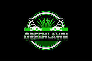 lawn care, grass trimming, landscape, grass, agriculture concept logo design	