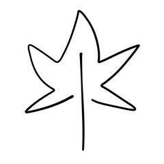 leaf line icon