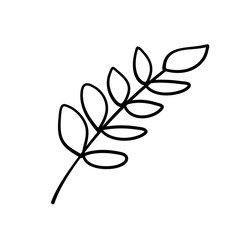 leaf line icon