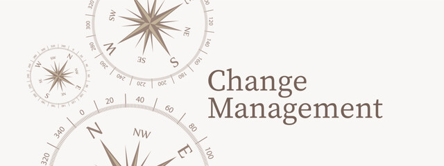 Change Management sign on white background