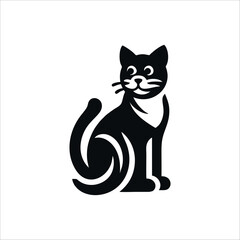 CAT LOGO ICON vector design white background