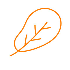 Linear icons leaves