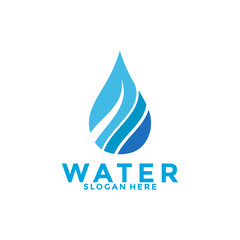 Water logo design vector, Nature Water Drop Logo icon Template