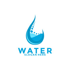 Water logo design vector, Nature Water Drop Logo icon Template