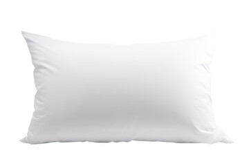A plain white pillow. on a White or Clear Surface PNG Transparent Background.