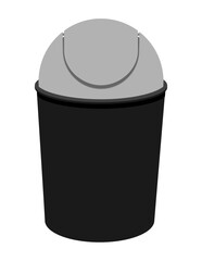recycling bin trash bucket stock vector illustration