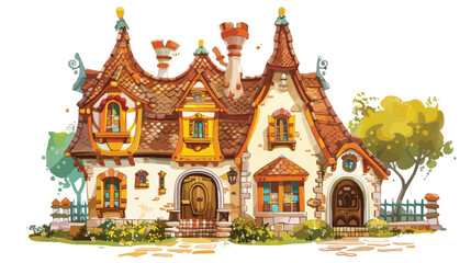 Fairytale Wonderful house vector illustration 