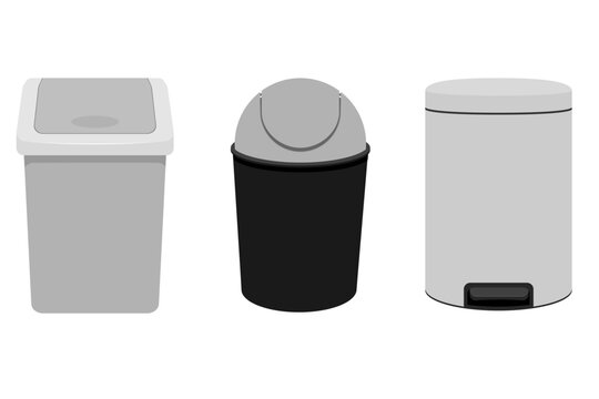 recycling bin trash bucket stock vector illustration