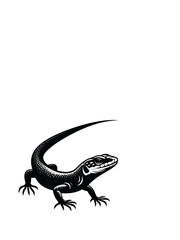 Naklejka premium Camouflage Chic: Stylish Lizard Vector Silhouette