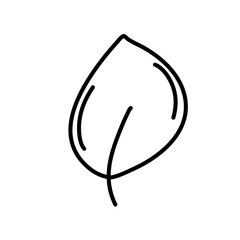 Leaf Line Minimal Icon