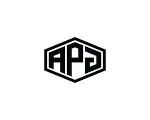 APJ logo design vector template