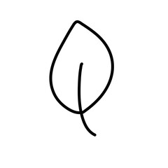 Leaf Line Minimal Icon