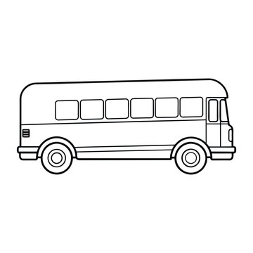 school bus illustration on white