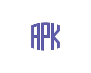 APK logo design vector template