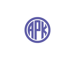 APK logo design vector template
