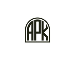 APK logo design vector template
