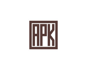 APK logo design vector template