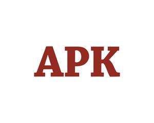 APK logo design vector template