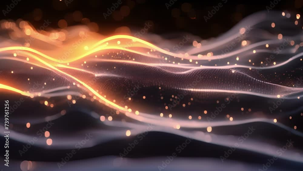 Poster the shimmering veil undulates gently like waves of light floating in midair creating a serene and me
