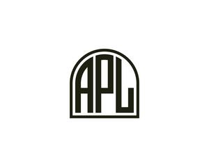 APL logo design vector template