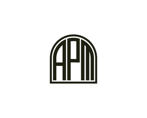 APM logo design vector template
