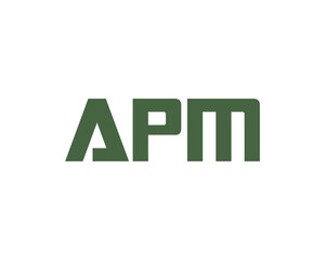 APM logo design vector template