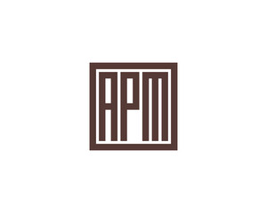 APM logo design vector template