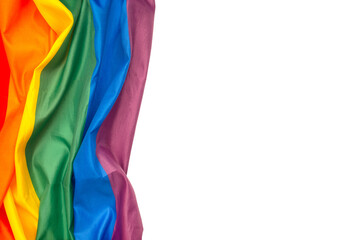 Part of the rainbow flag or LGBTQ flag is on a transparent background.
