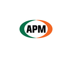 APM logo design vector template