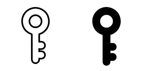 Key icon vector. Key logo design. Key vector icon illustration isolated on white background