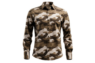 Camouflage Shirt Isolated On Transparent Background