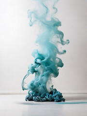 blue smoke on white background