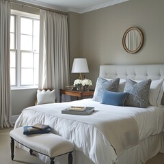 Luxury bedroom interior design in classic style