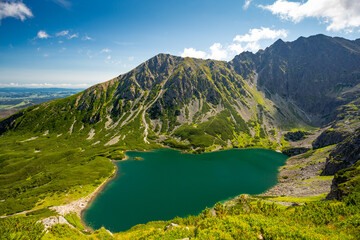 Tatra mountain, Poland. Czarny Staw Gąsienicowy lake - obrazy, fototapety, plakaty